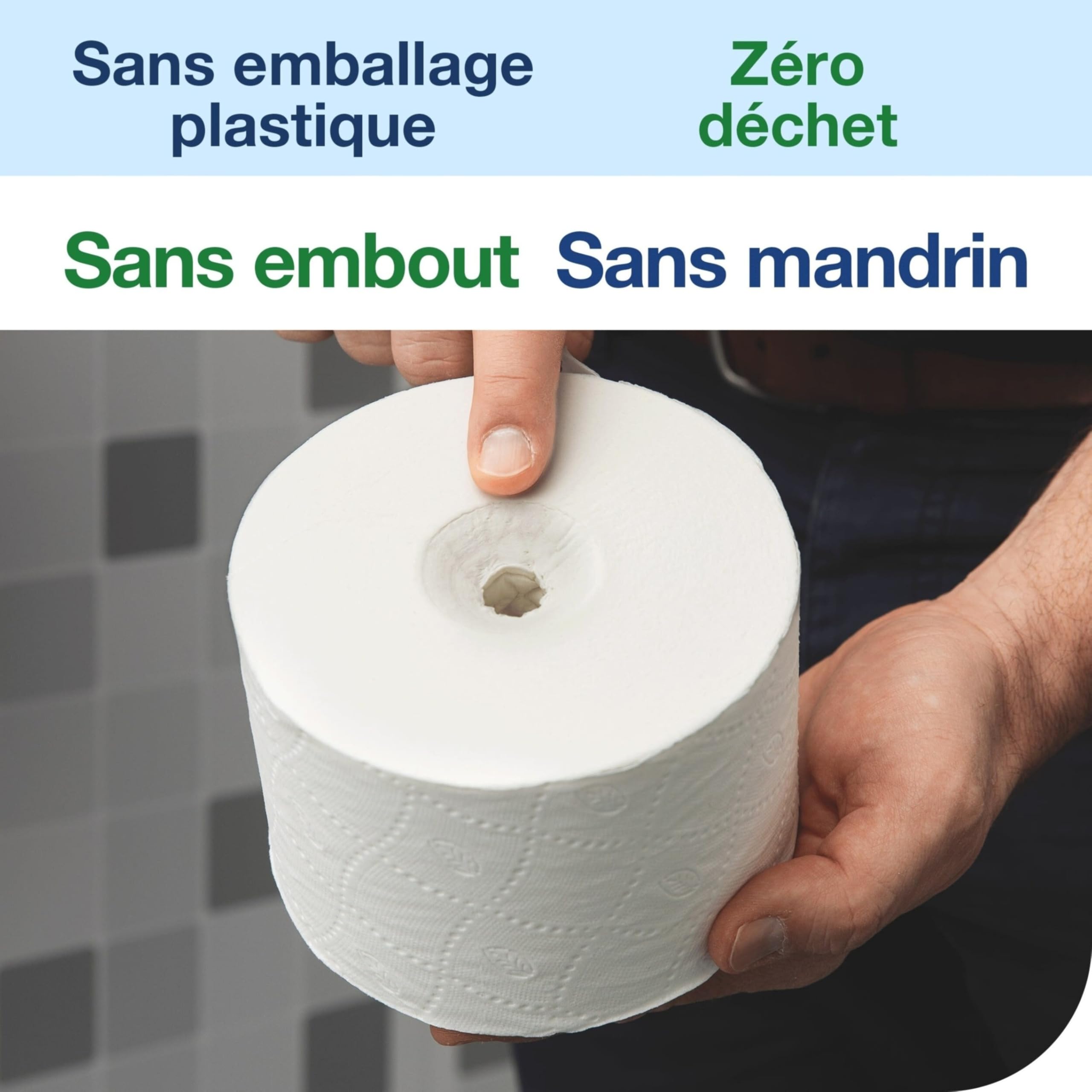 Tork OptiServe Distributeur pour Papier Toilette 2 Rouleaux sans mandrin Blanc T7, Distributeur Vertical, Gamme Elevation, 558041