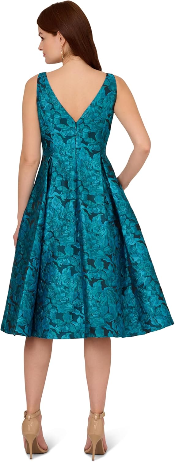 Adrianna Papell Womens Tea Length Dress - Image 2