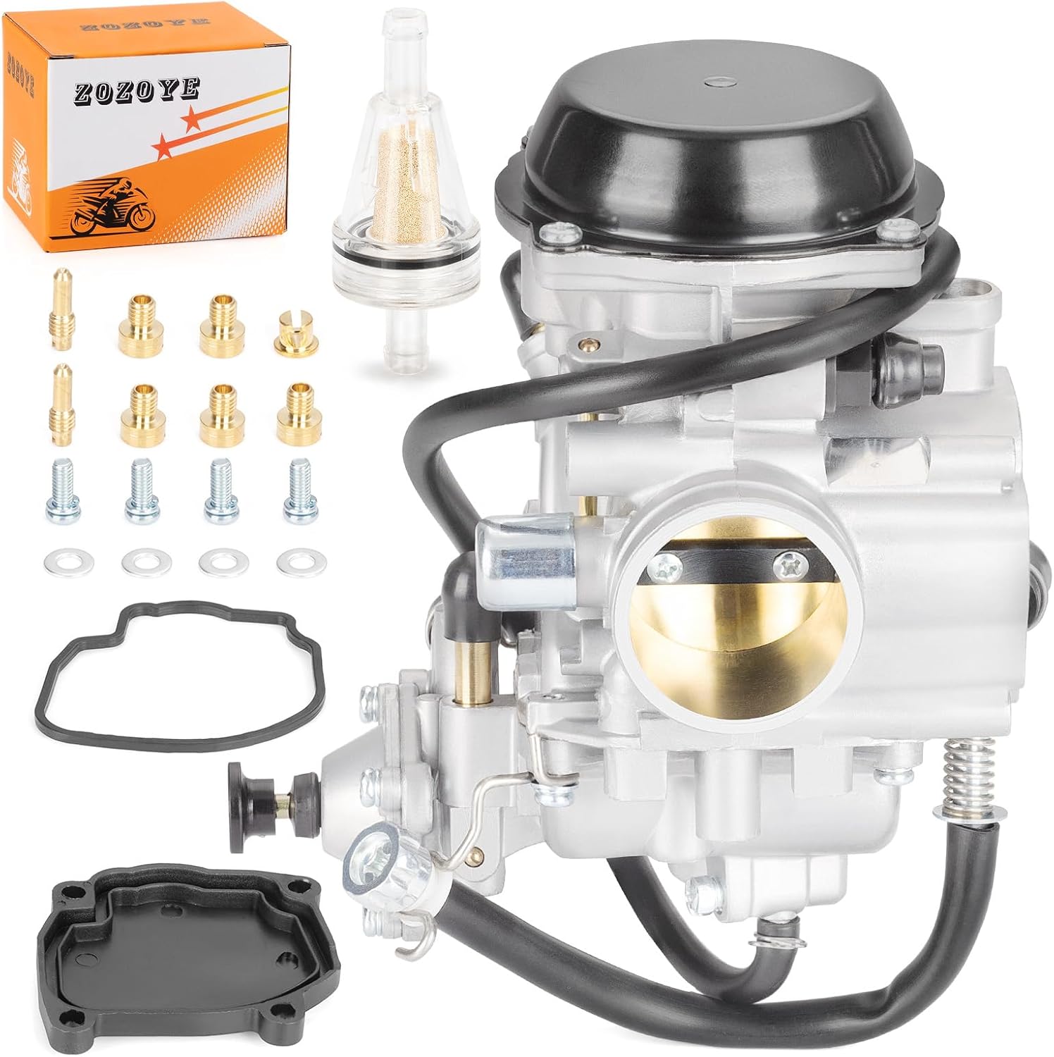 Carburetor Carb w/Diaphragm Cover for Arctic Cat 400 2x4/4x4 1998-2001 Bearcat 454 4x4 1998 500 4x4 1998-2000 (Exclude Auto Edition) 0470-361 0470-362