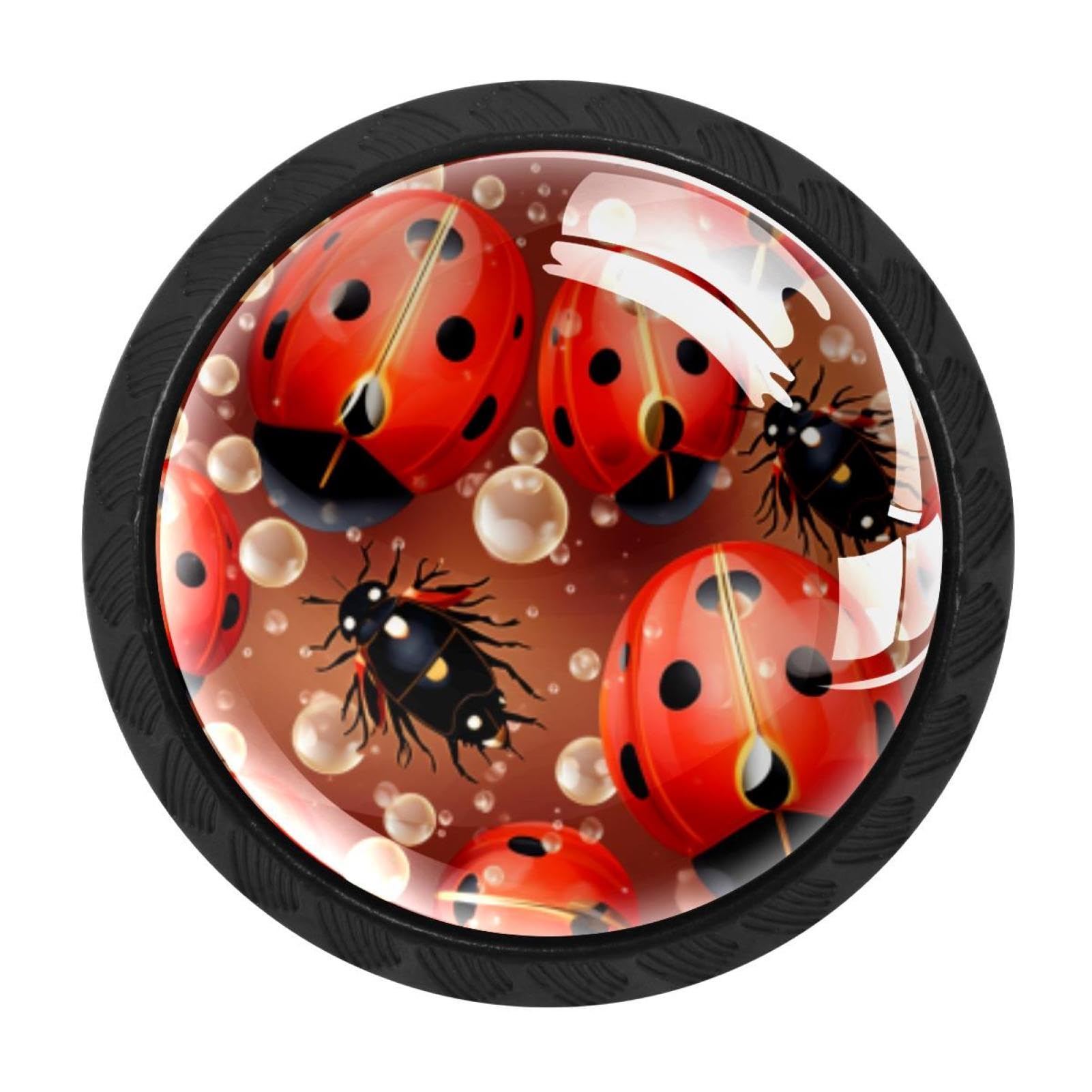 CHENZZZZ 4 Pack Ladybird Drawer Knob Cabinet Hardware