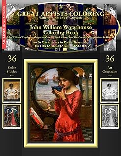 John William Waterhouse Coloring Book: John William Waterhouse Grayscale Coloring Book #1 - Color The Greatest Compositions In History