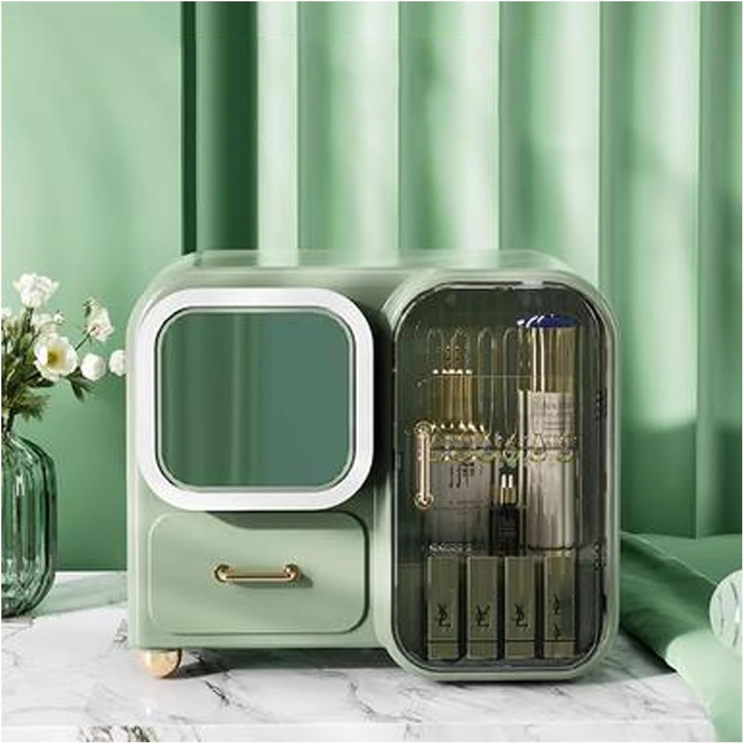 Makeup Storage Box Makeup Organizer Storage Box with Mirror