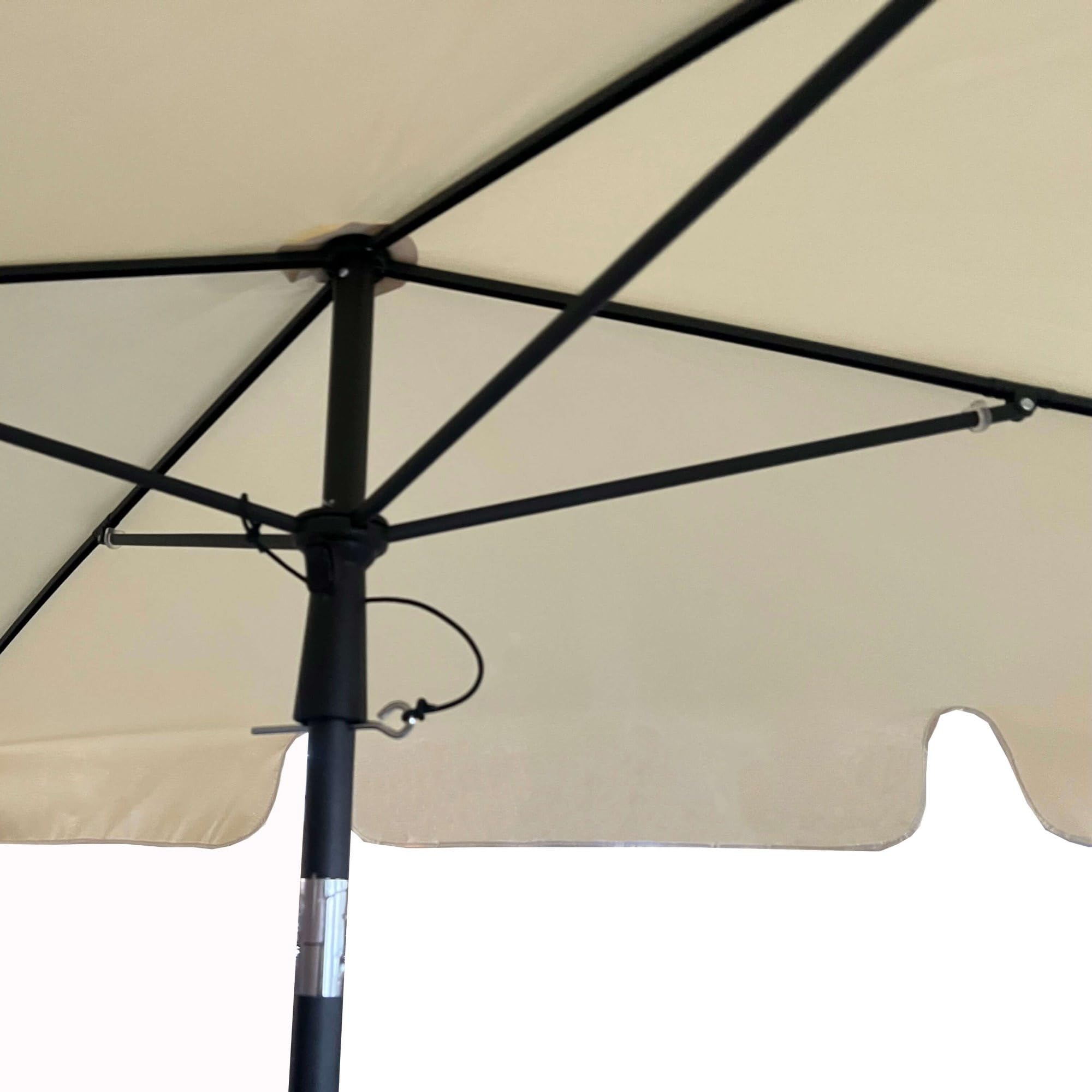 AKORD Ombrellone da Giardino Rettangolare FLOKS | 125x200x235 cm Inclinazione e altezza Regolabili | Ombrelloni da Spiaggia Esterno Balcone Terrazzo Antivento Impermeabile |