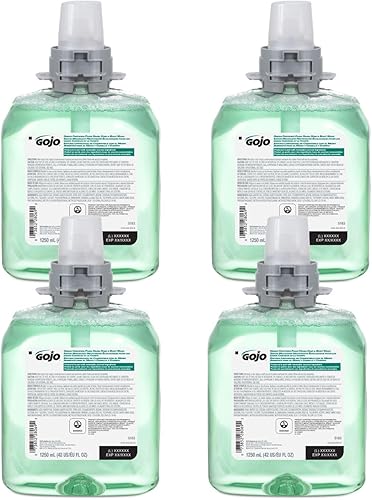 Gojo Espuma verde certificada para manos, cabello y cuerpo, aroma a melón de pepino, repuesto FMX-12 dispensador estilo empuje de 42.3 fl oz