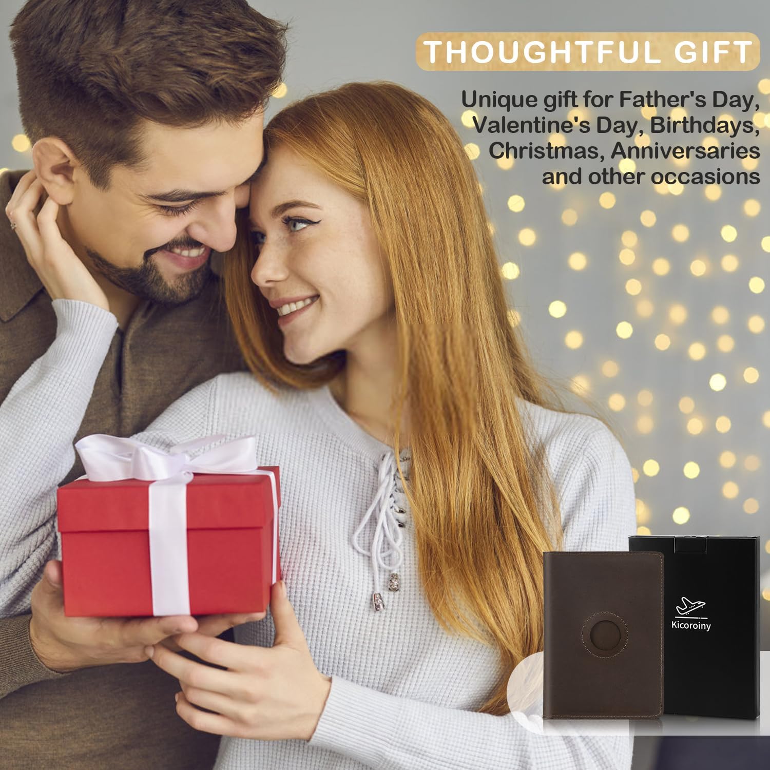 Airtag Passport Holder for Men and Women Travel, Real Leather Passport Wallet, Handmade Passport Cover Case with Airtag Slot, Travel Must Haves Essentials Accessories Birthday Gift(Crazy Horse,Coffee) - Image 6