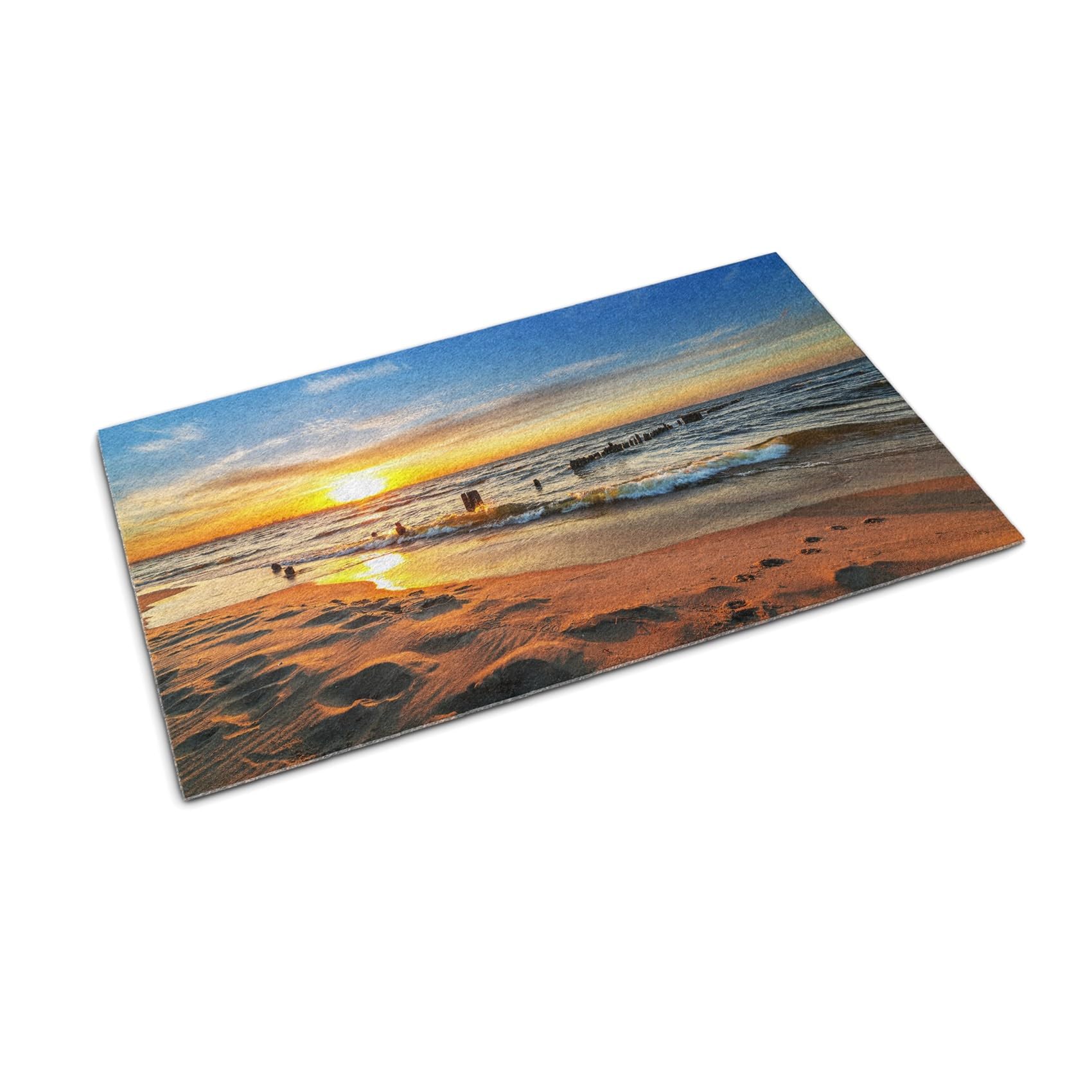 Paillasson de décoration extérieure Tulup 60x40 cm tapis étanche motif Crépuscule