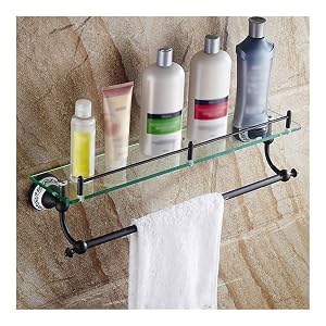 BAHELS Shower Caddy 2021 Bathroom Shelves Corner Single Shelf Tempered Glass Shelves for Home Decorations Bathroom Accessories Wall