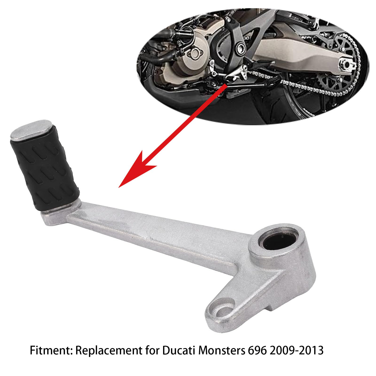 Leva cambio moto con pedale, braccio del cambio di ricambio in alluminio, leva del cambio per Ducati Monsters 696 2009-2013