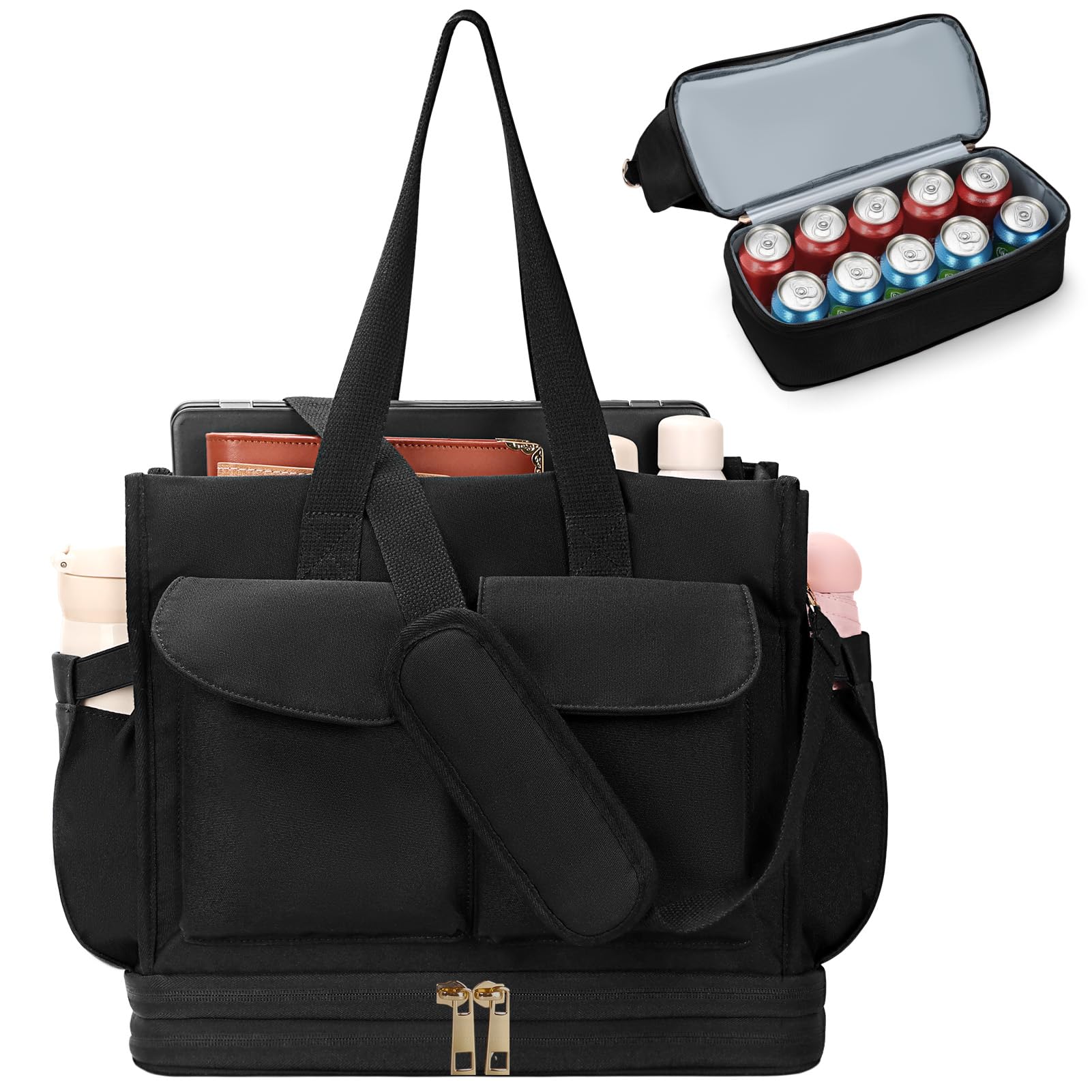 Skycase Work Tote Bag for Women - Laptop Tote Handbag - Lunch Bag with Cooler - Shoulder Weekender Bag for Travel, School