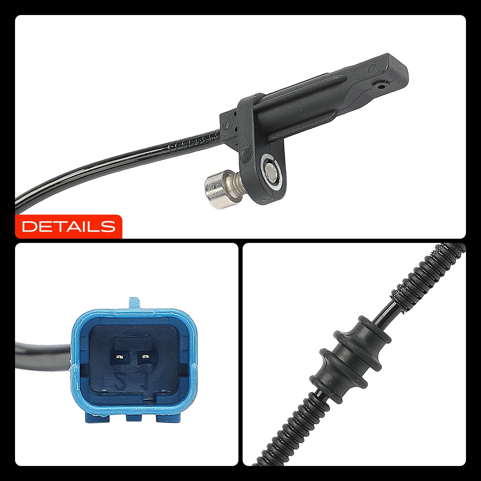 Frankberg Capteur ABS 2 broches essieu arrière 4545J0 | Compatible avec: 407 Coupé 6C, C6 TD, C5 III RD, 407 SW 6D 6E, C5 III Break RW, C5 II Break RE, 407 6D