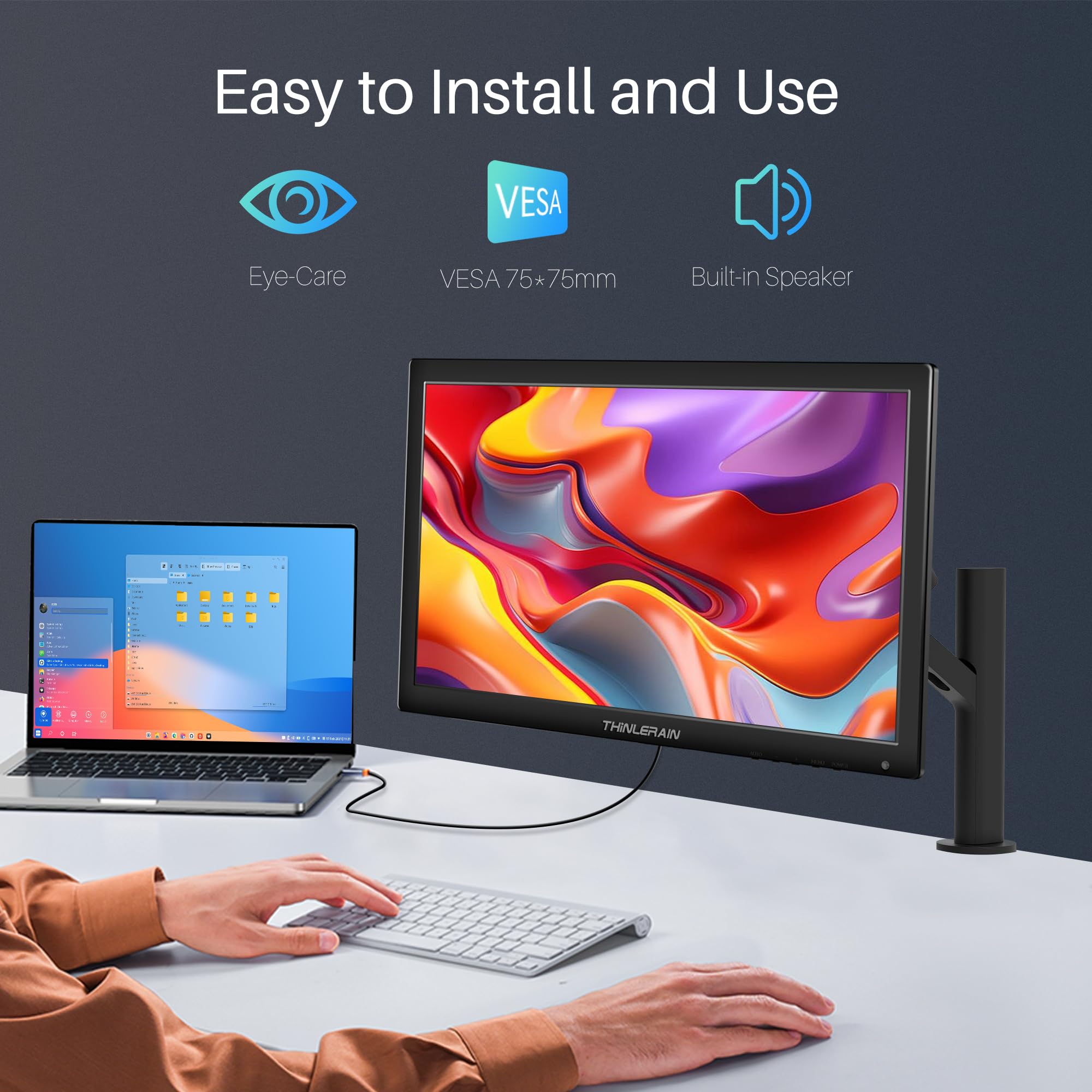 17 Zoll LED Monitor – 1280x1024, HDMI & VGA, 60Hz, Mit Lautsprechern, VESA