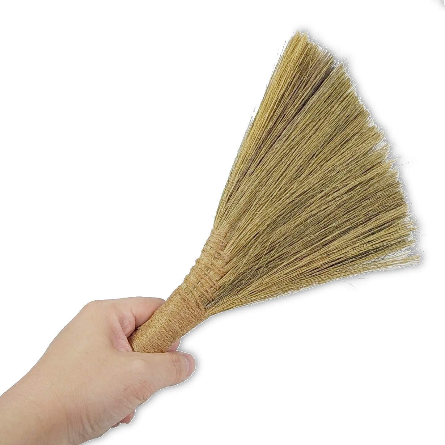 Ann Lee Design Natural Whisk Sweeping Hand Handle Broom (Small and Short, Plain) : Health & Household