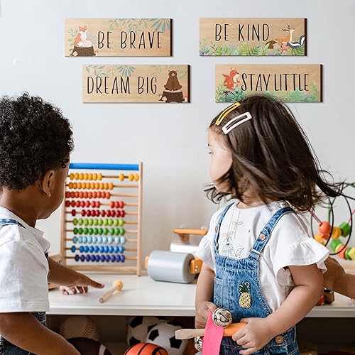 Miniatura 5 de 4 piezas de decoración de guardería de bosque para bebé, safari para bebé, decoración de habitación de animales de la selva, decoración de guardería