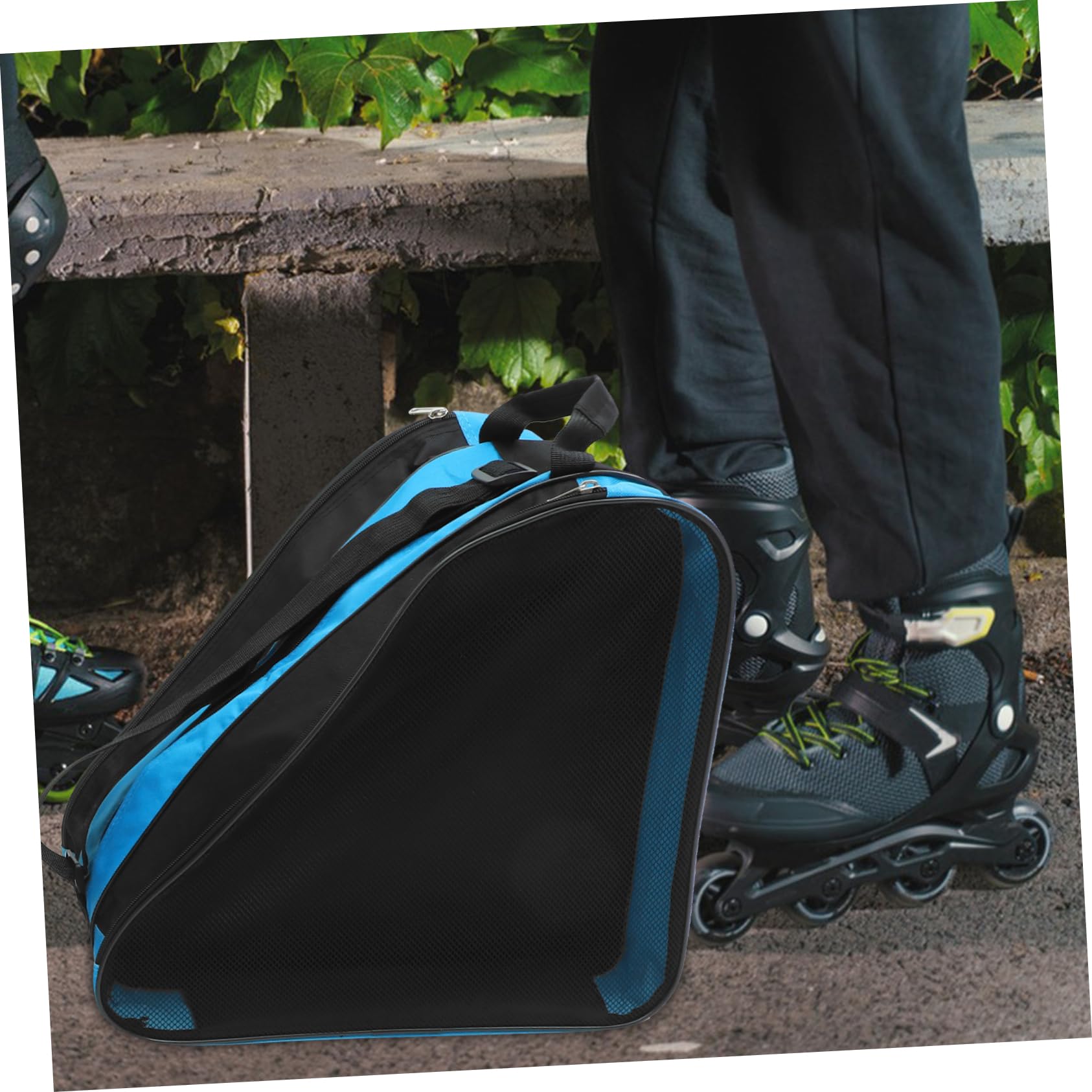 Borsa Porta Pattini a Rotelle 2 Pezzi, Tessuto Oxford Resistente, Porta Scarpe da Pattinaggio Portatile per Trasporto e Uso Outdoor, Design Pratico e Compatto