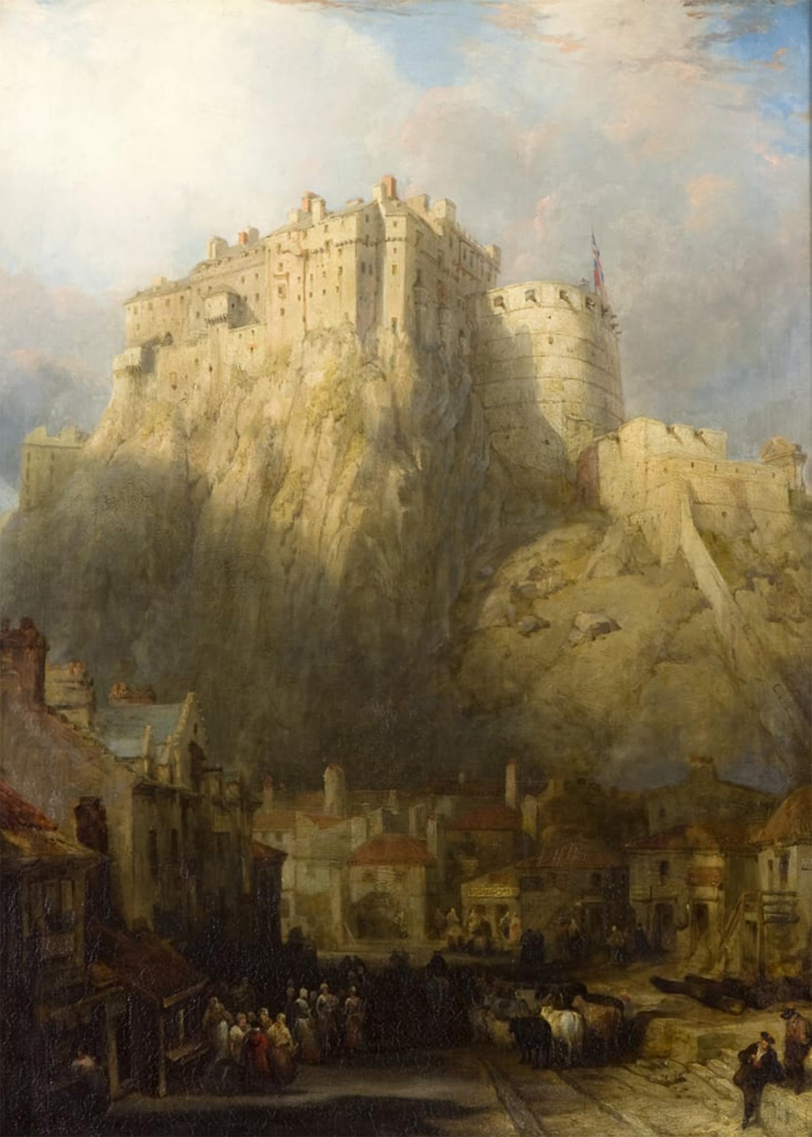 SERENDIPITP Aesthetic Poster Photo Wall Print Retro Picture Edinburgh Town and Castle by David Roberts Modern Wall Artwork for Home Decor 60x90cm