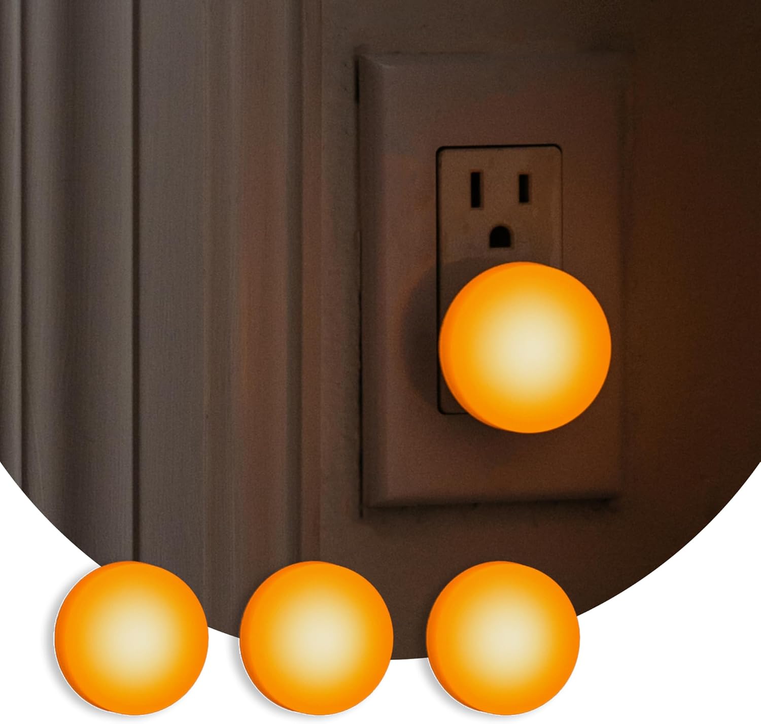 Loftie Night Lights Plug into Wall - 0.5W Plug in Night Light - Warm Amber Glow, Wall Light Sensing Dusk to Dawn - 2000K, UL Certified - Nightlight for Bathroom, Hallway, Bedroom Decor, Kitchen,3-Pack