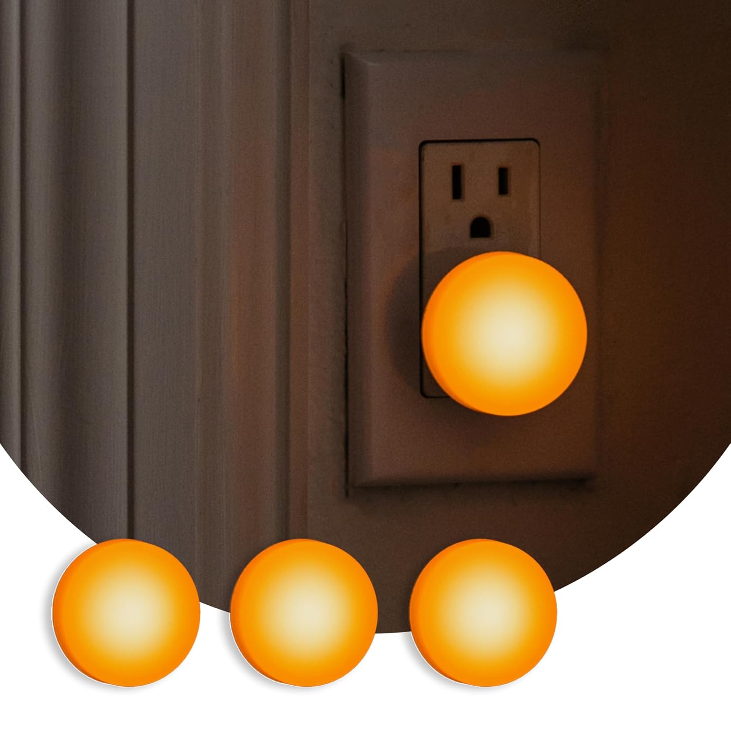 Loftie Night Lights Plug into Wall - 0 5W Plug in Night Light - Warm Amber Glow Wall