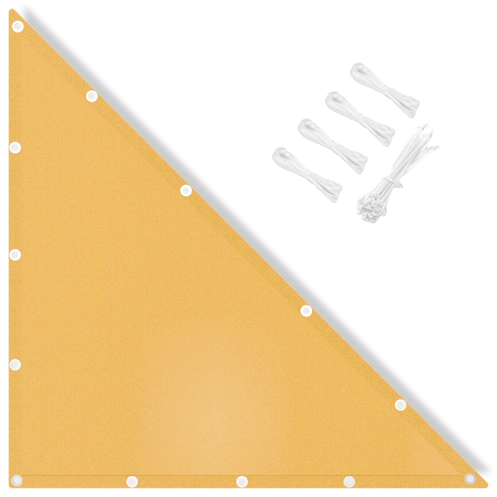 MissYolo Triangle Sun Shade Sail Waterproof 1.5x2x2.5M - Outdoor Right Angle Sun Shade Canopy with 95% UV Protection for Backyard, Pool, Patio & Garden Activities and Family Use-Sand Beige — image 1