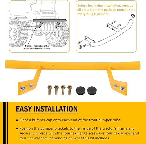 Miniatura 5 de Kit de parachoques delantero amarillo para CUB Cadet GT XT1 XT2 50 GX54 ST54 LX54 LX50 (19A30020100)