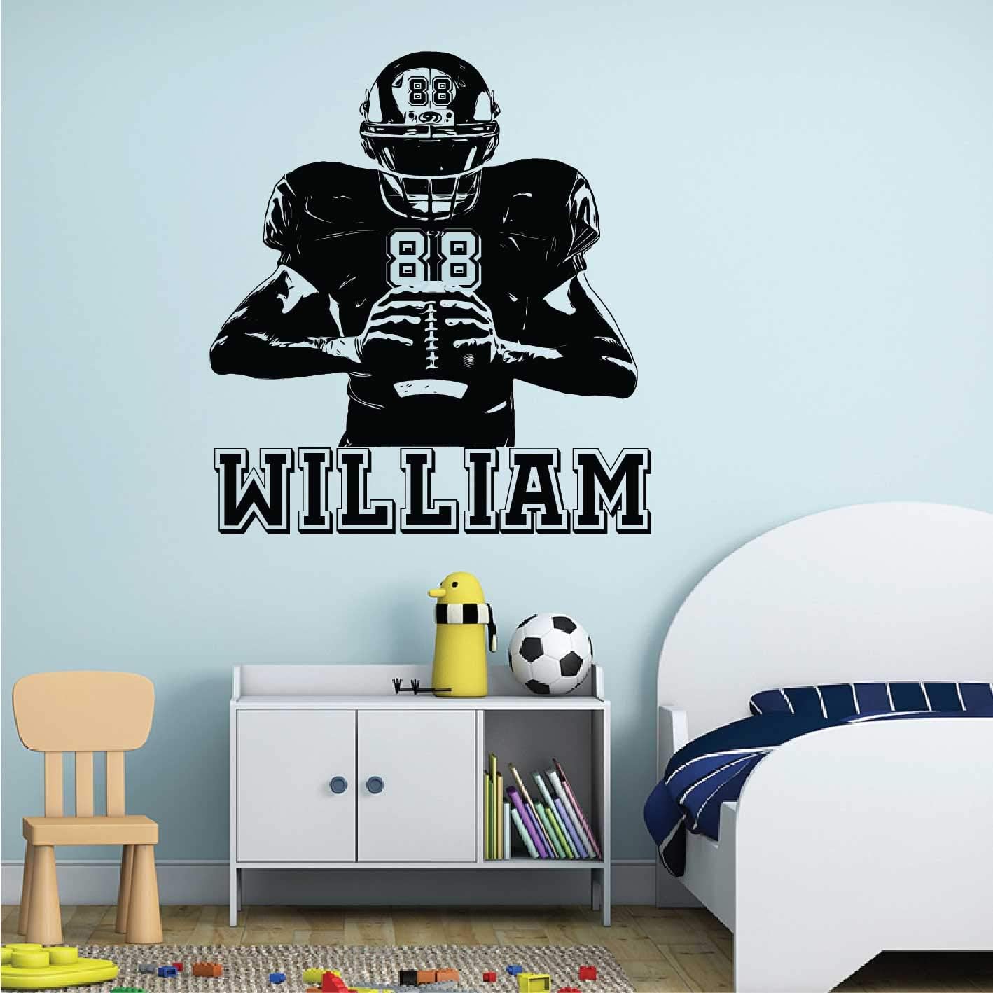 Bestdecor4you Personalized Custom Football Wall Decal
