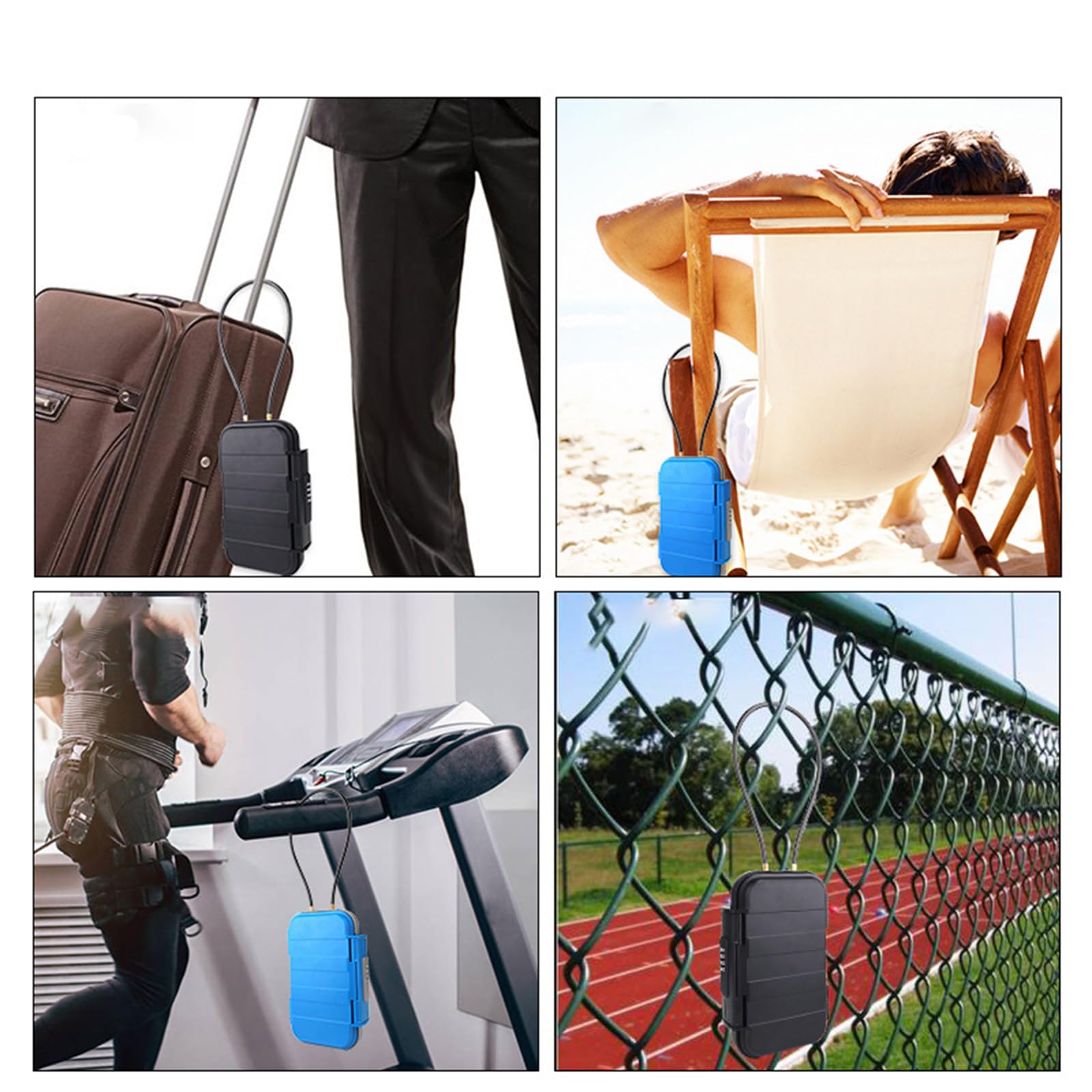 Cassetta di sicurezza da viaggio, scatola di sicurezza con combinazione di sicurezza, scatola di blocco portatile, per spiaggia, hotel, auto, ufficio, casa