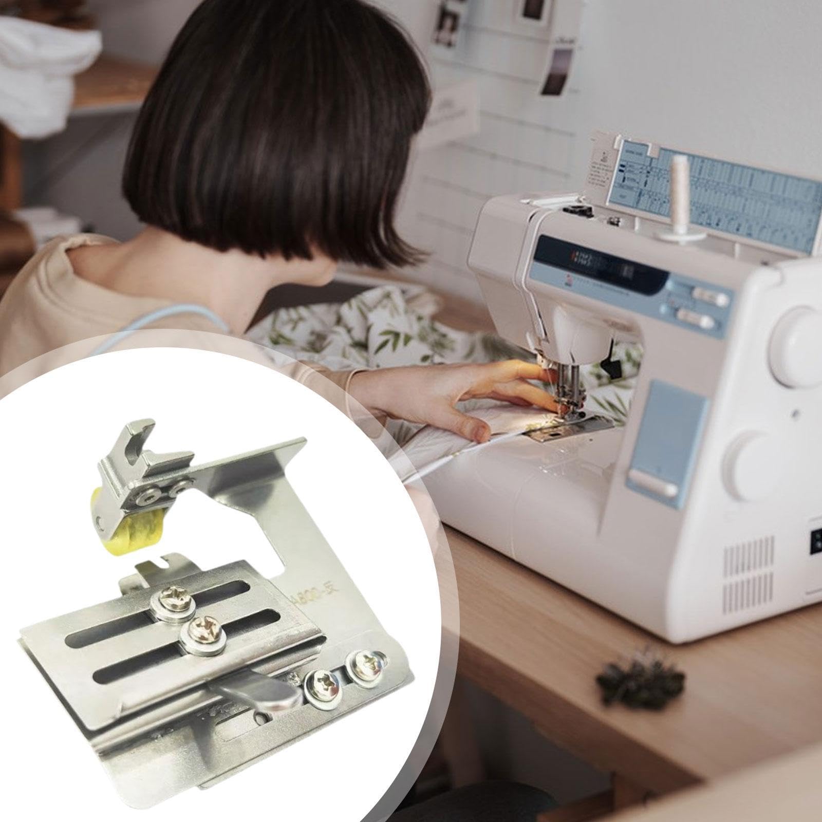 Prensatelas Fruncidor Ajustable para Máquina de Coser Industrial, Guía para Plisar de Acero con Doble Capa, Adecuado para Confección de Ropa Individual- Style B