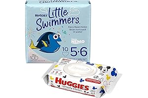 Little Swimmers Size 5 Disposable Swimming Diapers: Absorbent and Adjustable Swim Pants