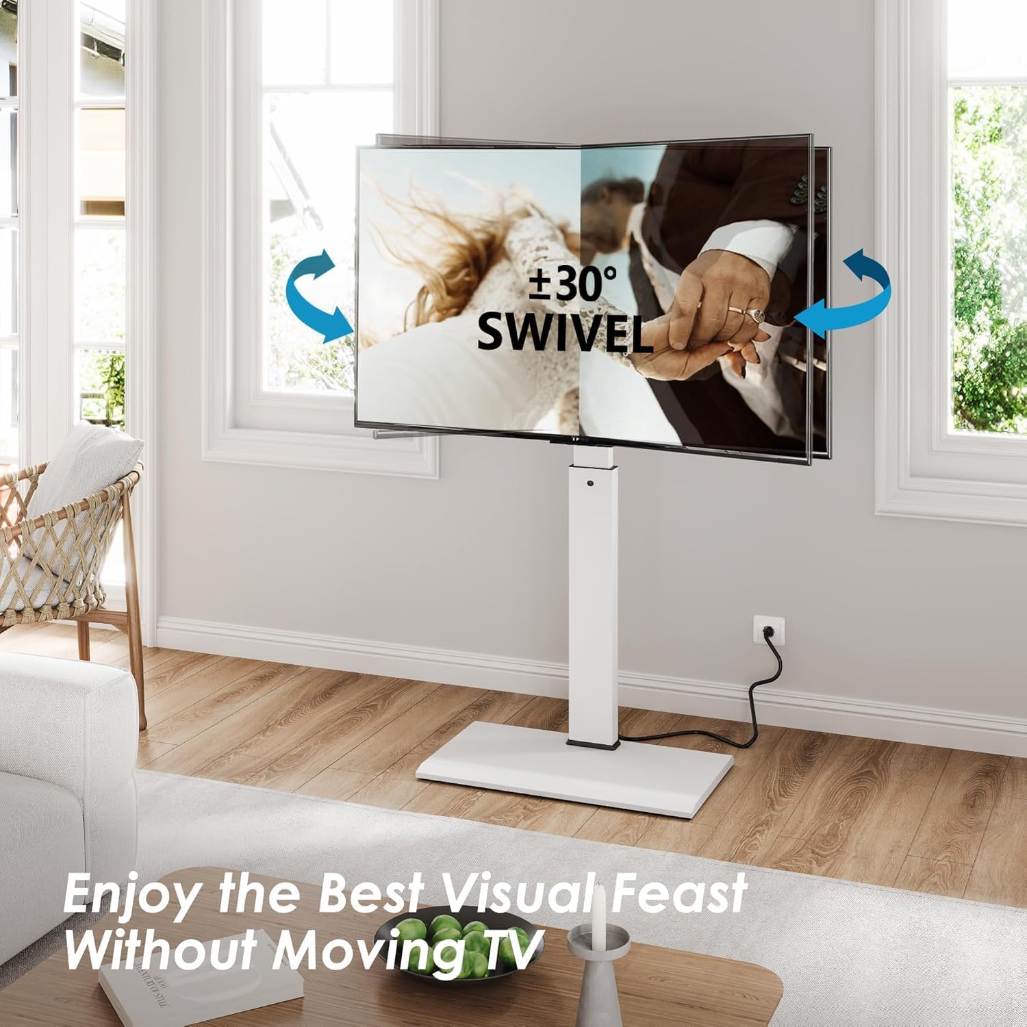 Soporte TV con Toma de Corriente