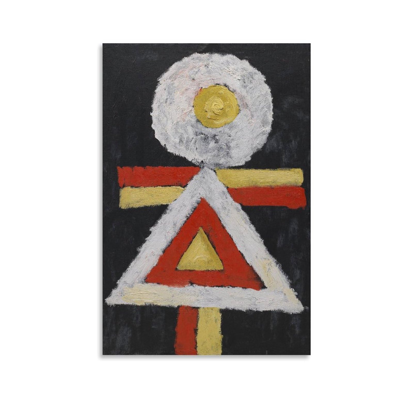 Expressionnisme abstrait Marsden Hartley tableau art mural g&eacute;om&eacute;trique moderne toile 50x75 - 8