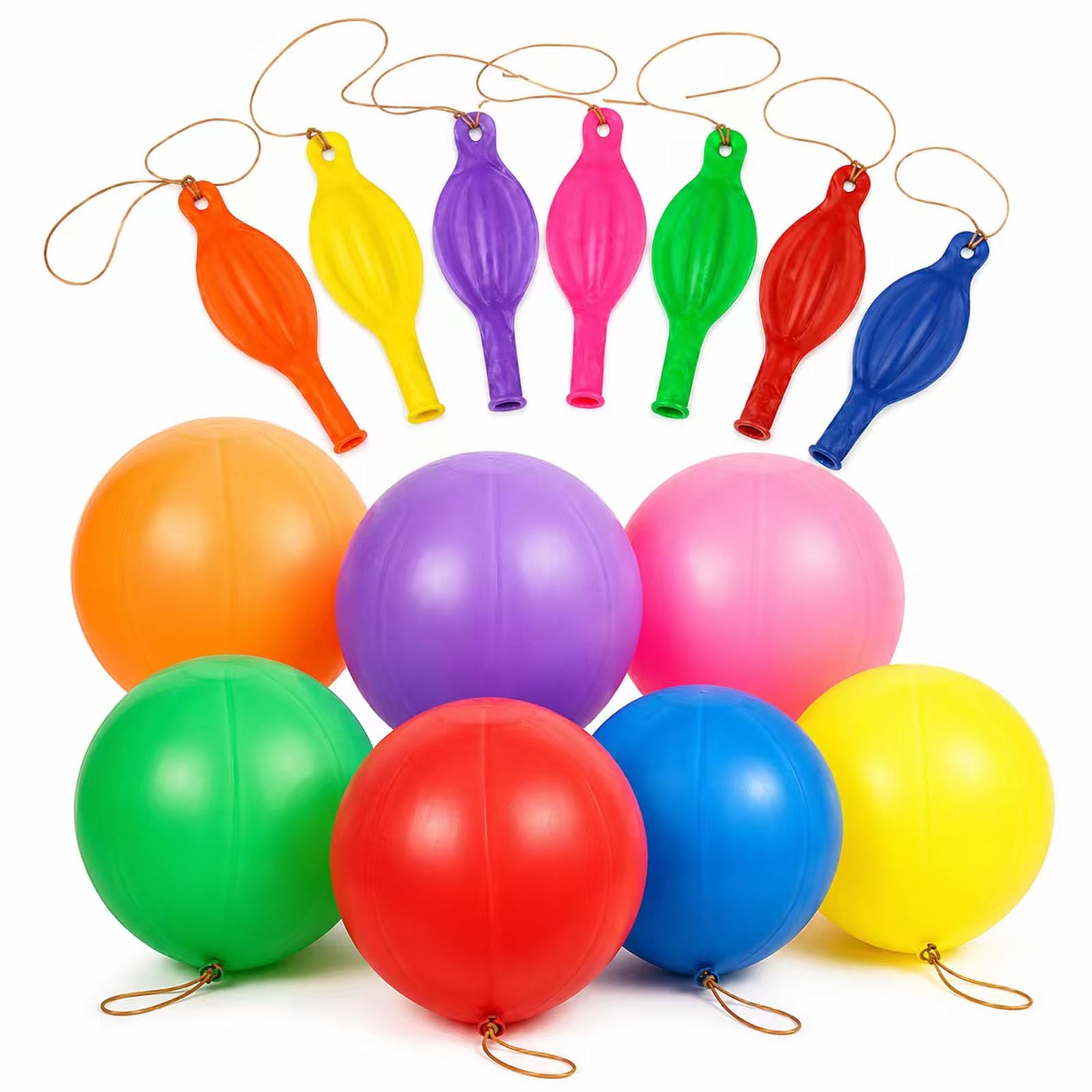 50Pcs Punch Balloons for Party Bags - Giant Balloons for Kids|7 Colours