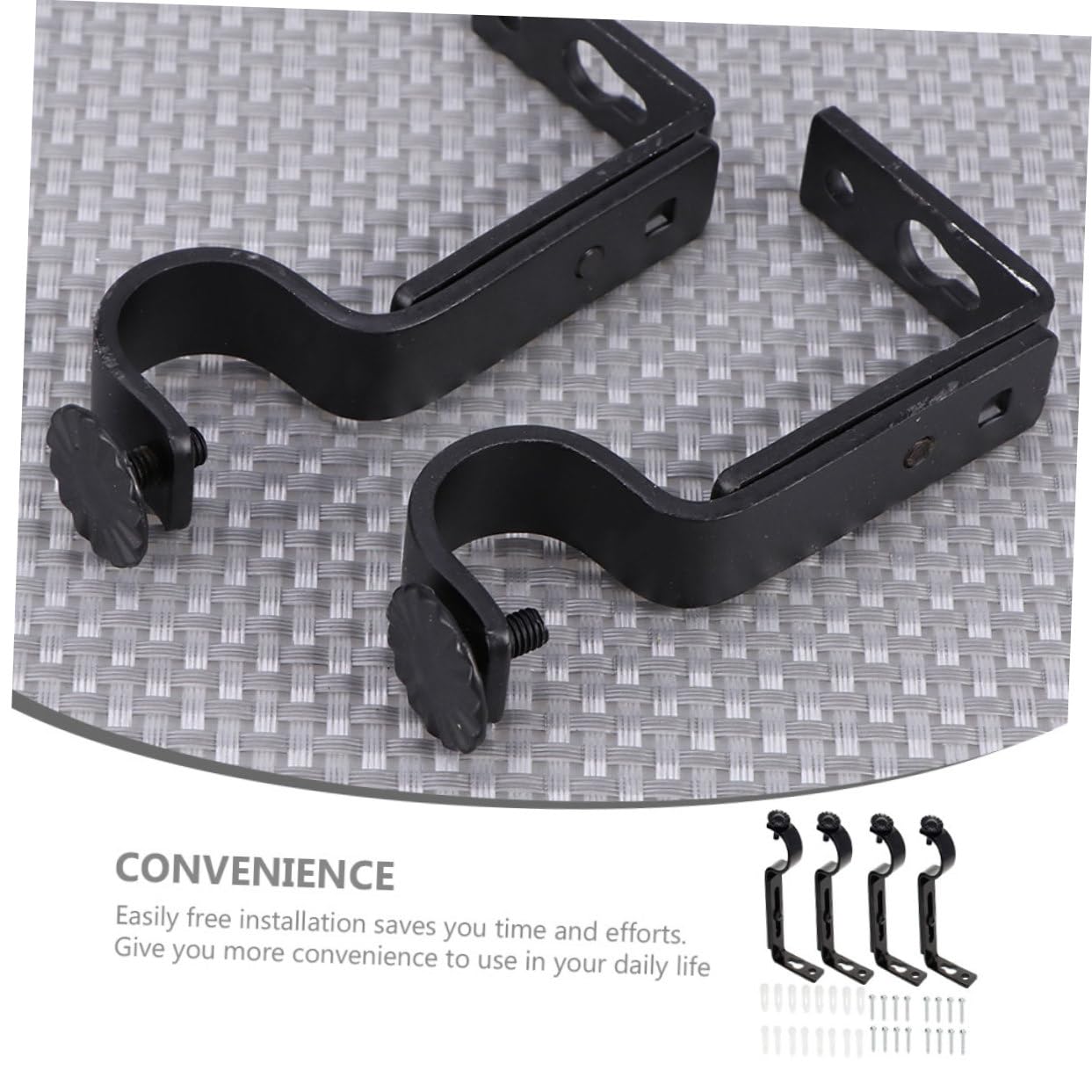 Alipis 16ensembles Supports De Tringle à Rideaux Réglables De Brackets pour Installation Accessoires pour Rideaux Chambre Salon Cuisine Et Bureau