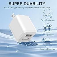 Vista 3 de USB Wall Charger, Dual Port Cube Power Adapter Charger Plug Block Charging Box, Dual Port Wall Fast Charging Adapter, Compatible for i Phone 14 13