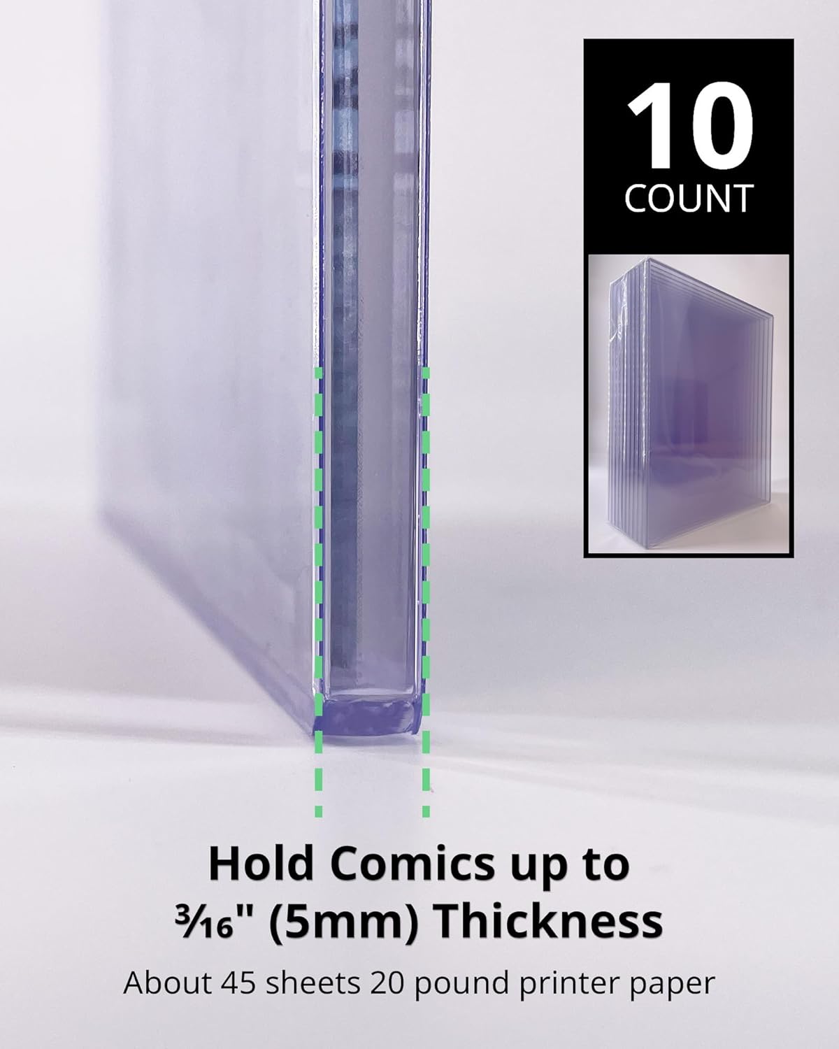Current Comic Book Top Loaders - Toploader Hard Plastic for Storage and Display, 10 Count