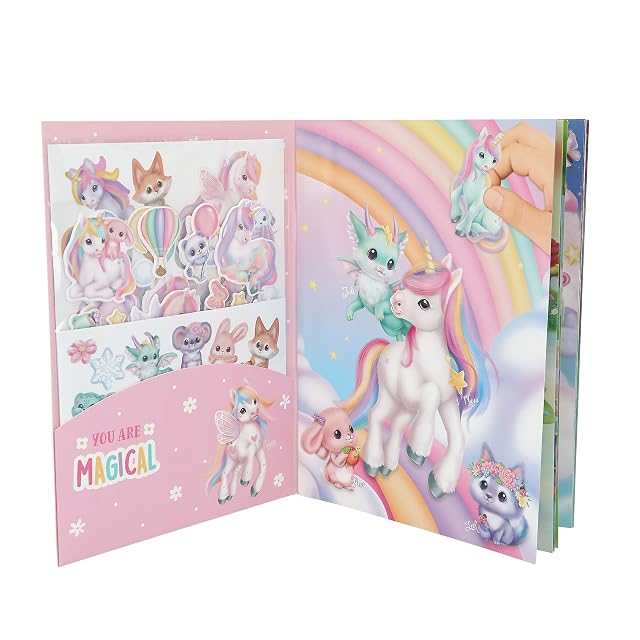 Foto 3 de 4 de Depesche 13880 Ylvi Create your Unicorn World: libro de pegatinas de 20 páginas para diseñar motivos mágicos…