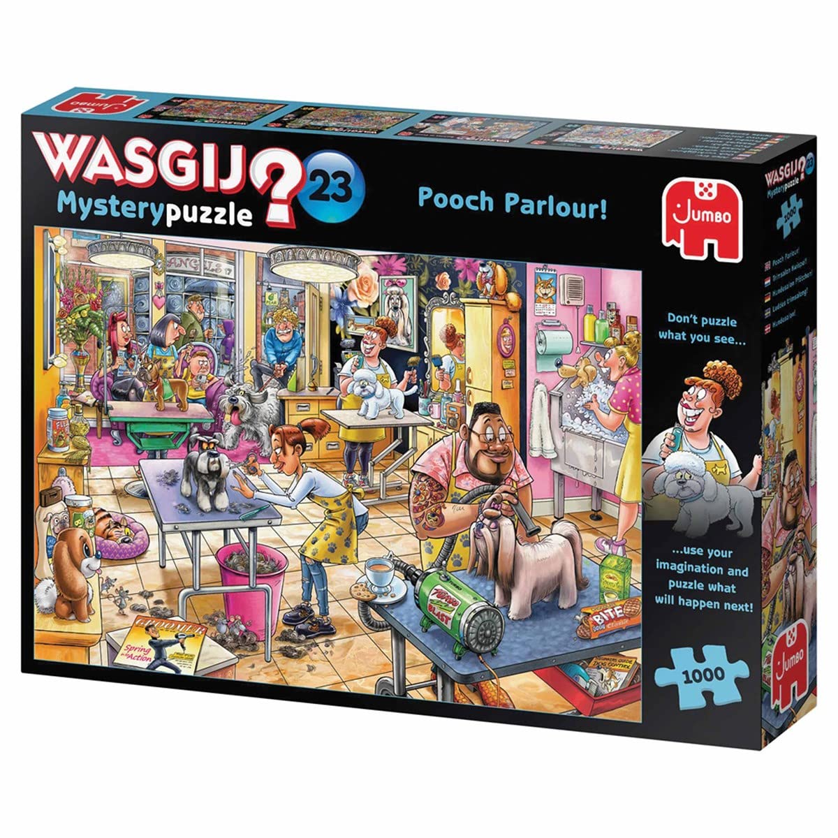 Puzzle géant Wasgij Mystery 23 - Pooch Parlour ! (1000 pièces)