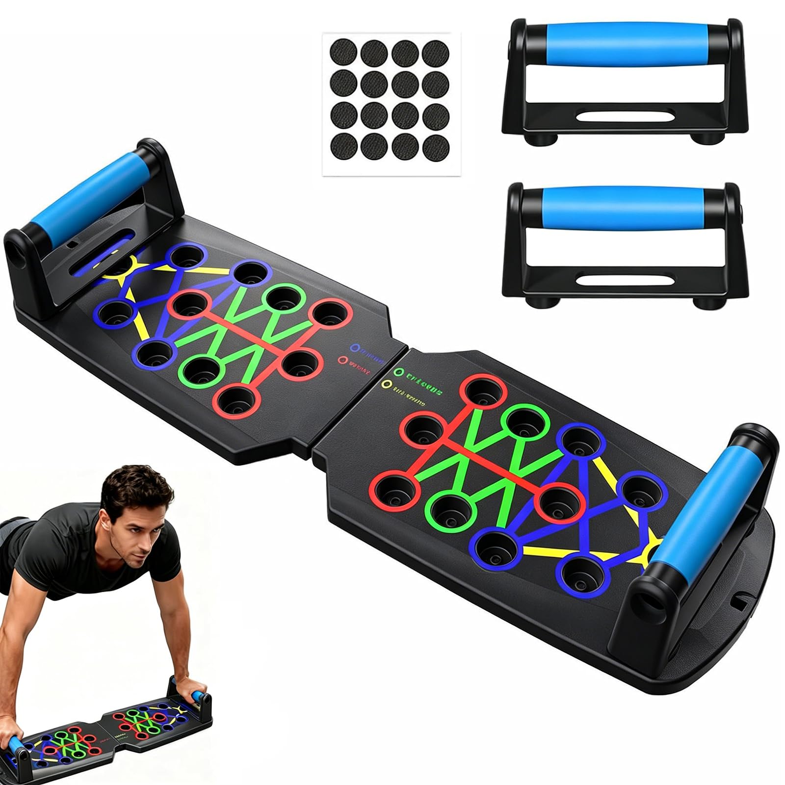 Push Up Bordo 14 in 1 Multi-Funzionale Pushup Stand Sistema per Le Donne degli Uomini, Portatile Push Up Bar, Uomo Palestra Allenamento della Forza Push up Maniglie