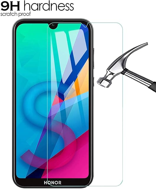 DN-Alive Honor 8S Tempered Glass, Honor 8S Screen Protector, [Compatible with case] [Scratch Proof] [Shatter Proof] [9H Hardness] [HD Clearity] Screen Protector for Honor 8S