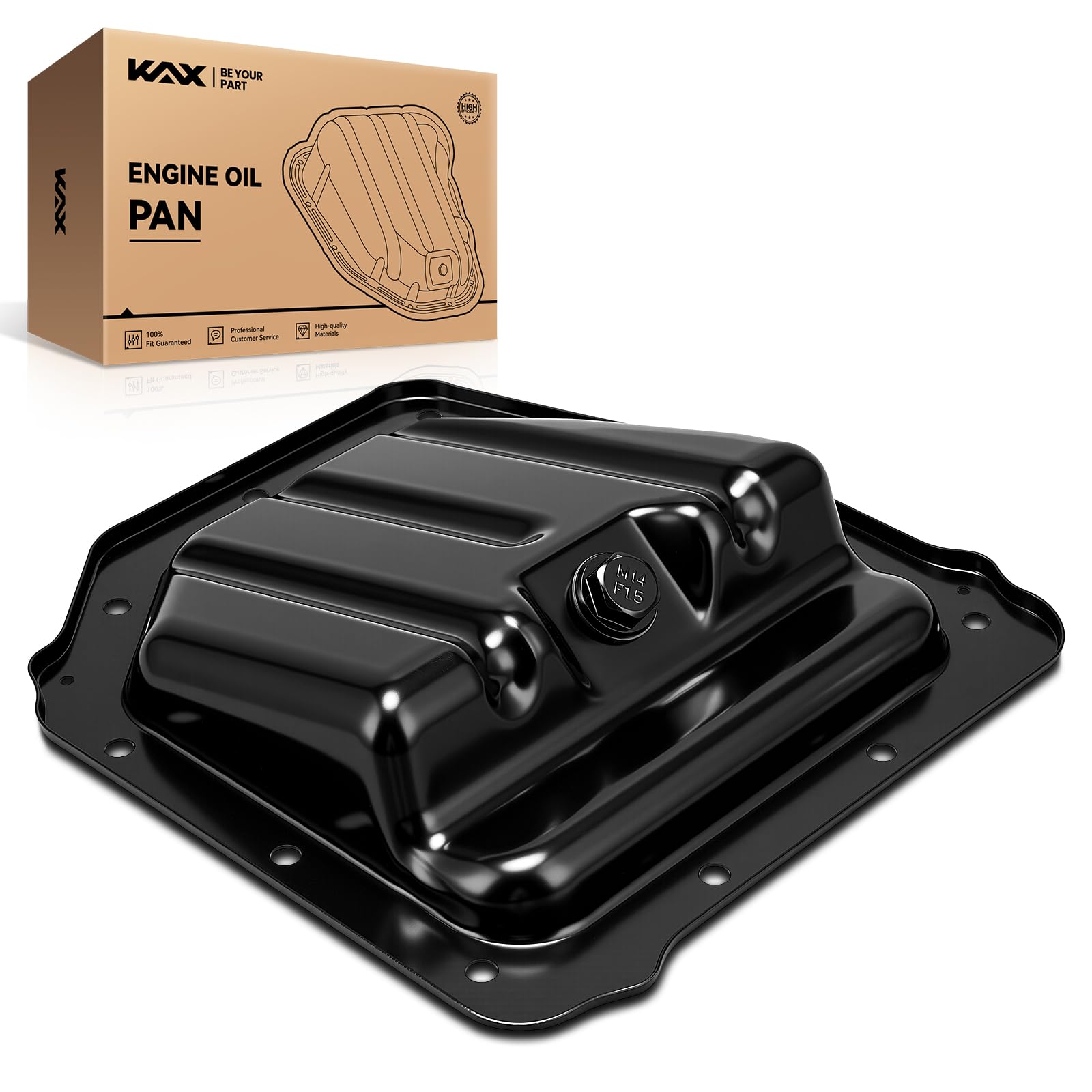 KAX 264-464 Engine oil pan with Drain Plug Compatible with 2011-2019 Soul, 2012-2019 Accent/Rio