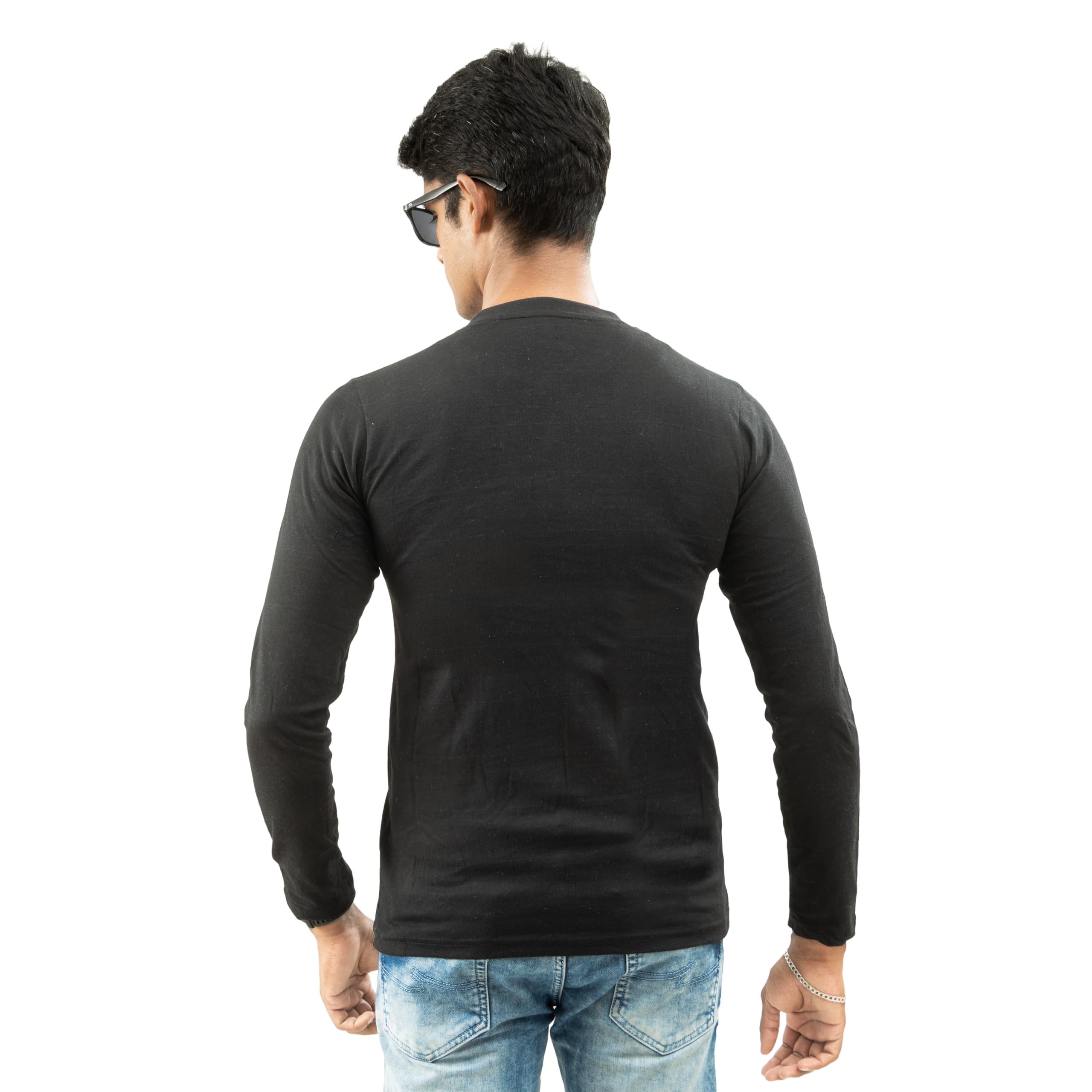 Persuit Athleisure Men's Long Sleeve Henley T-Shirt, 3-Button Neck (in, Alpha, M, Black) 1