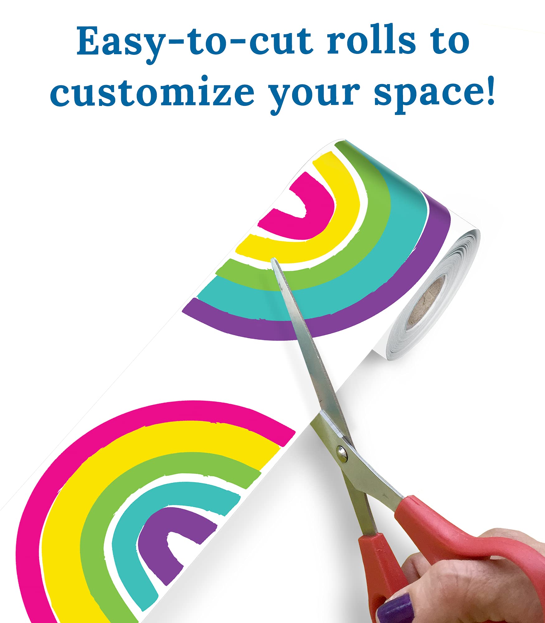Buy Carson Dellosa Kind Vibes Rolled Rainbow Border—Rolled Border With