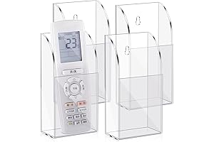 Slim and Sleek: 4-Pack Acrylic Wall Mount Pen Holder for Your Office Needs