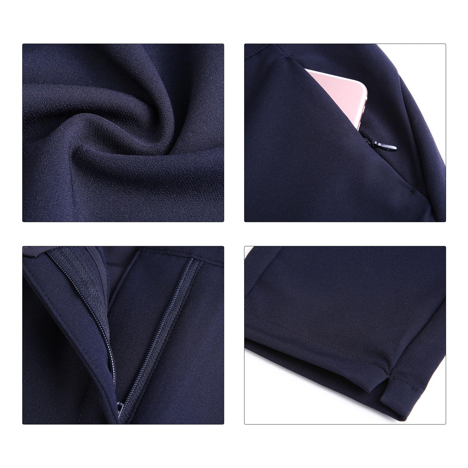 WEITING Pantaloni da Golf da Donna, Pantaloni da Golf da Donna con Tasche,Pantaloni alla Caviglia a Vita Alta | Pantaloni da Golf da Donna Pantaloni Sportivi Elasticizzati alla Caviglia a Vita Alta