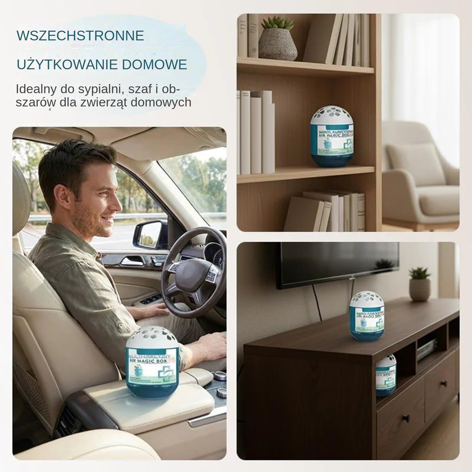 Pudełko do Oczyszczania Powietrza,120g Automatyczny Oczyszczacz bez Zasilania,Pojemnik Oczyszczacza Powietrza Do Zbierania Kurzu | Do Usuwania Zapachów Zwierząt Biura Samochodu Salonu Sypialni