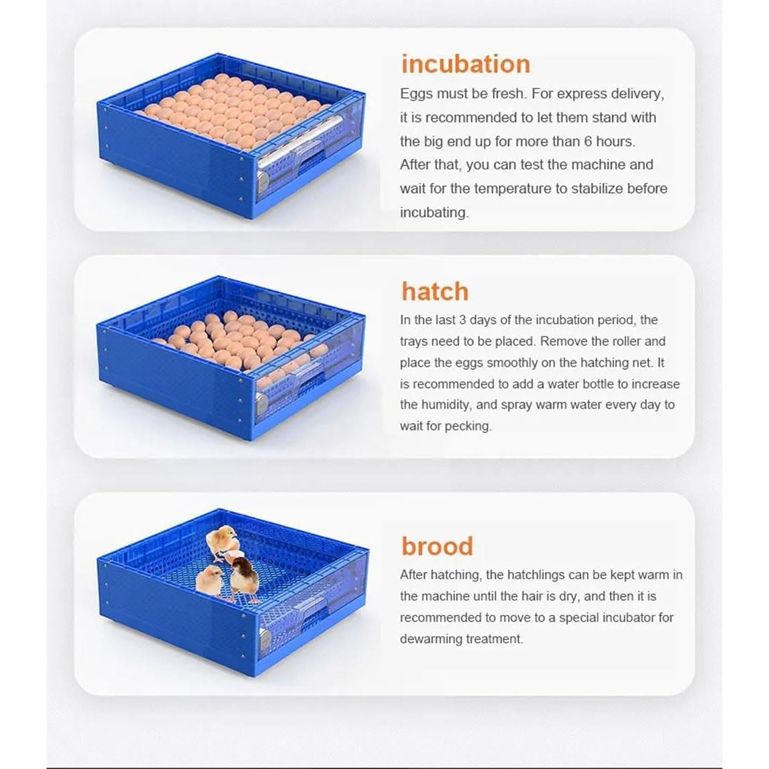 Incubadora digital de huevos para 64 huevos, control automático de temperatura y humedad, criadero de aves de corral con giro automático para pollo, ganso y paloma