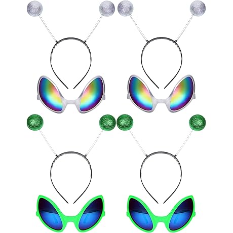 Groovy Extraterrestrial Eyewear and Headband Ensemble