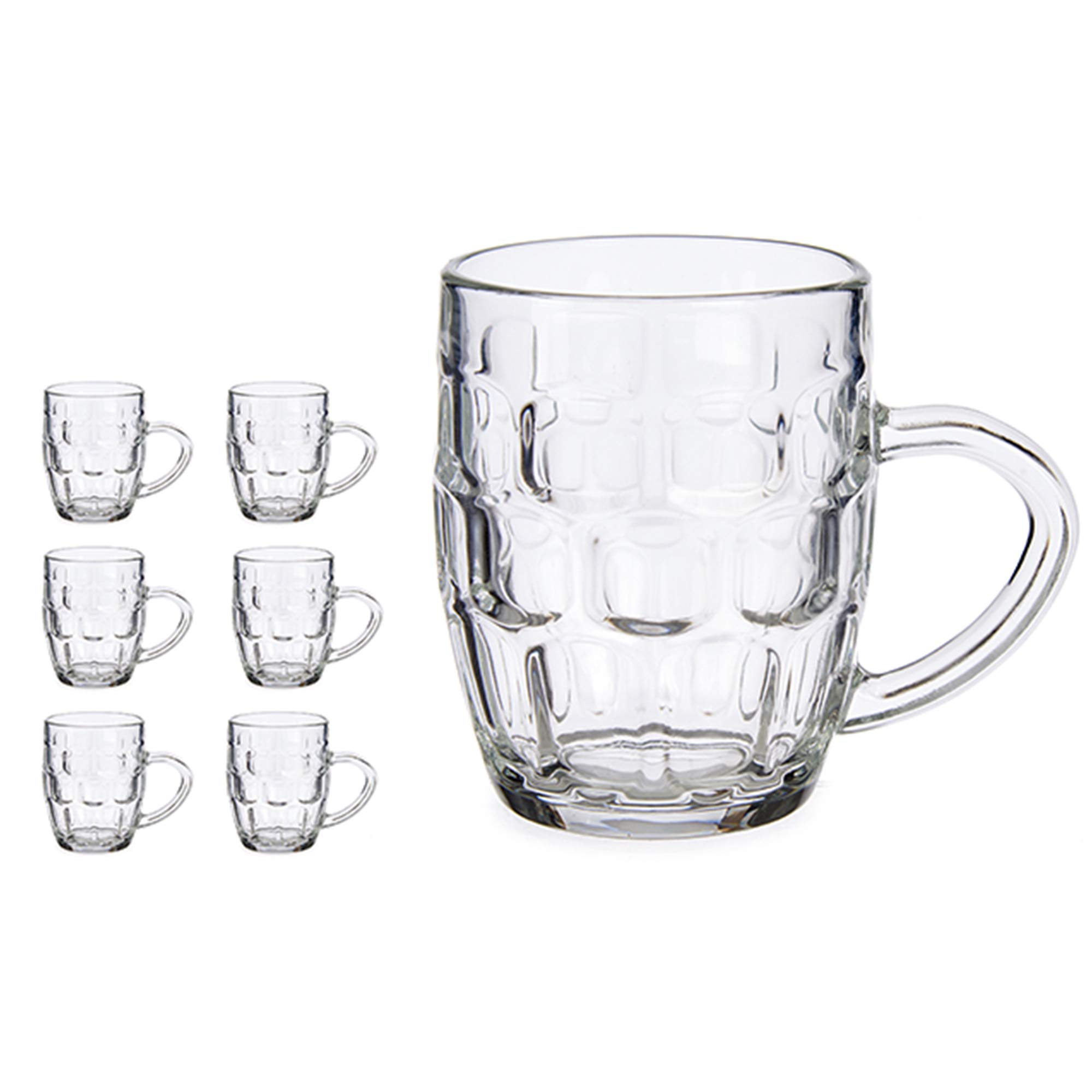 VIVALTO 67636 Estilo Tradicional Reino Unido Jarra Cerveza con asa 280 ml Pack 6 unidades280 ml.