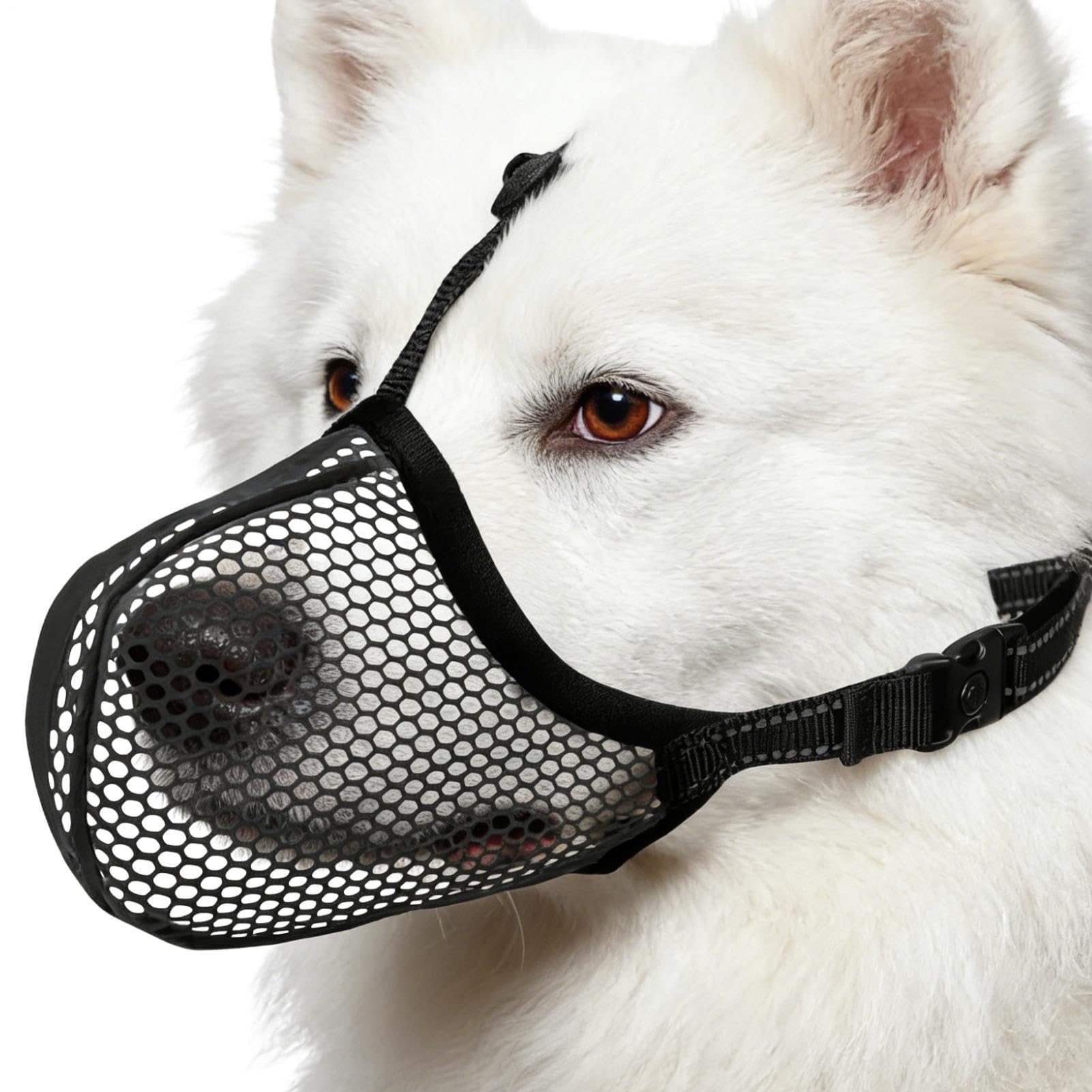 Muzzle for Large Sized Dog | Breathable Soft Anti-Bark,Small Dog Muzzle Barking Guard,for Outdoor Training Walking Vet Visit Small Medium Large Puppy