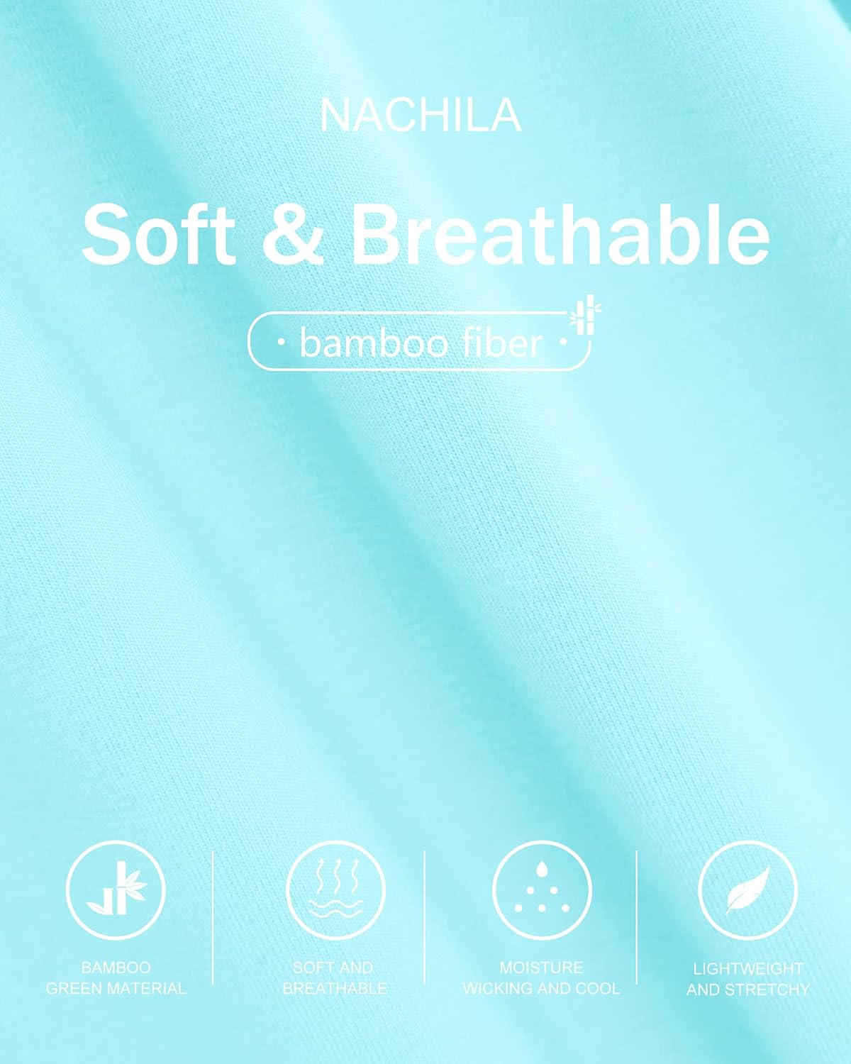 NACHILA Pajamas for Women Long Sleeve Sleepwear Comfy Pants Pajama Set Pleated Pjs with Pocket,Viscose Made from Bamboo - Image 4