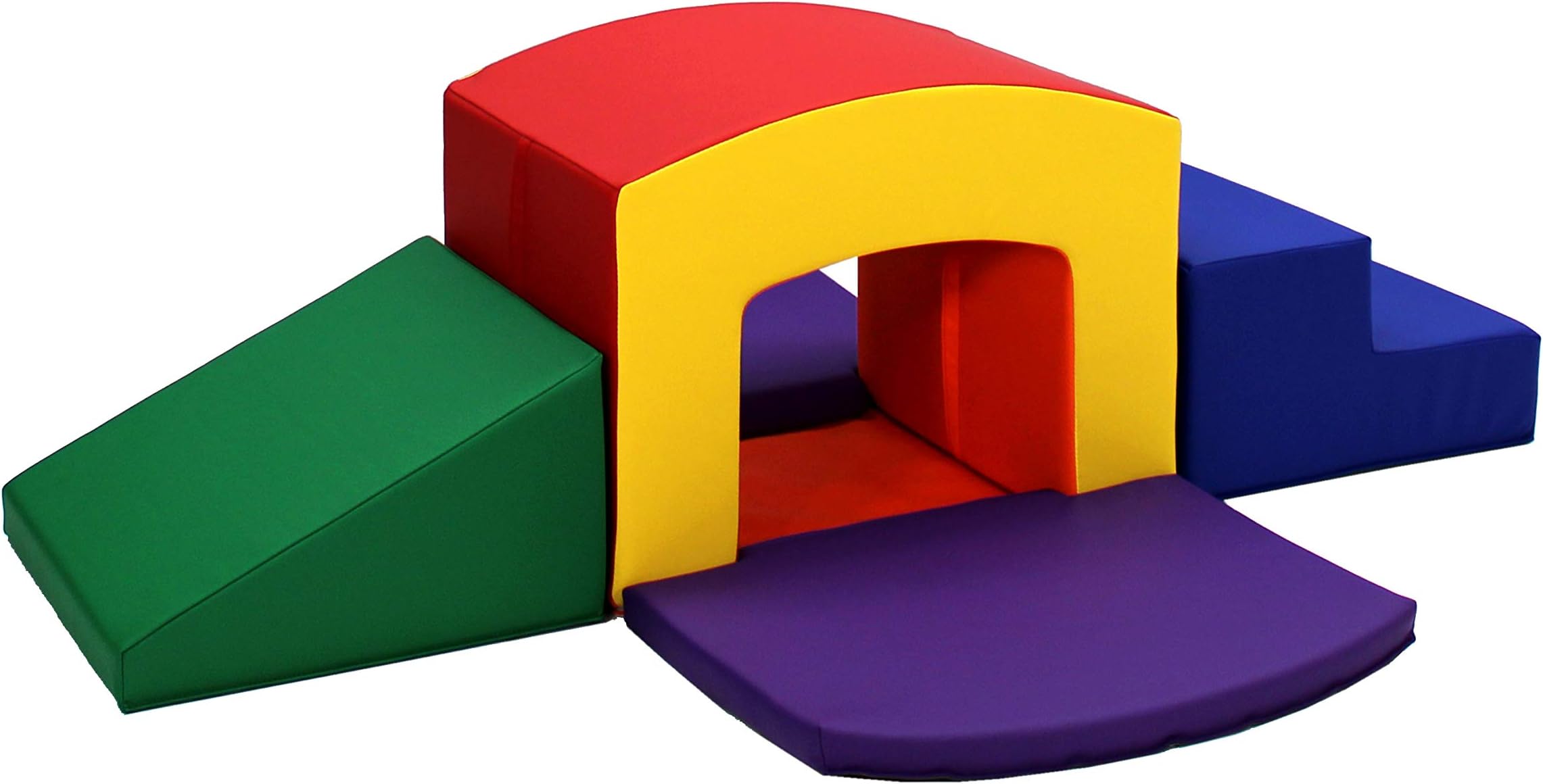 Factory Direct Partners 12825-AS SoftScape Playtime Grow-n-Learn Tunnel Climber Plus Pads for Toddlers and Kids(3-Piece) - Assorted, 12825-AS