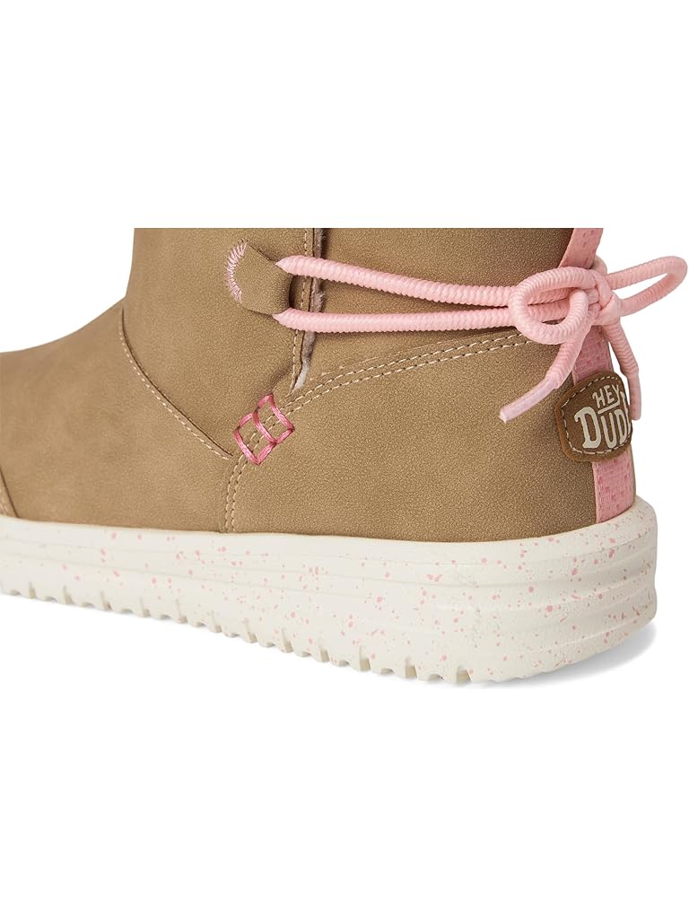Brown Hey Dude Camden Bow Boots Cozy (Little Kid/Big Kid)